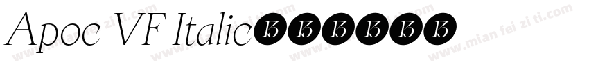 Apoc VF Italic字体转换